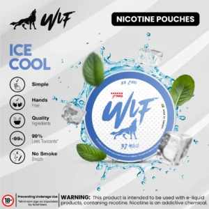 WLF Ice Cool 16MG-WLF Ice Cool Snus – 16mg Slim Mint Nicotine Pouches (Extra Strong, 20 Portions) for Discreet Use in UAE