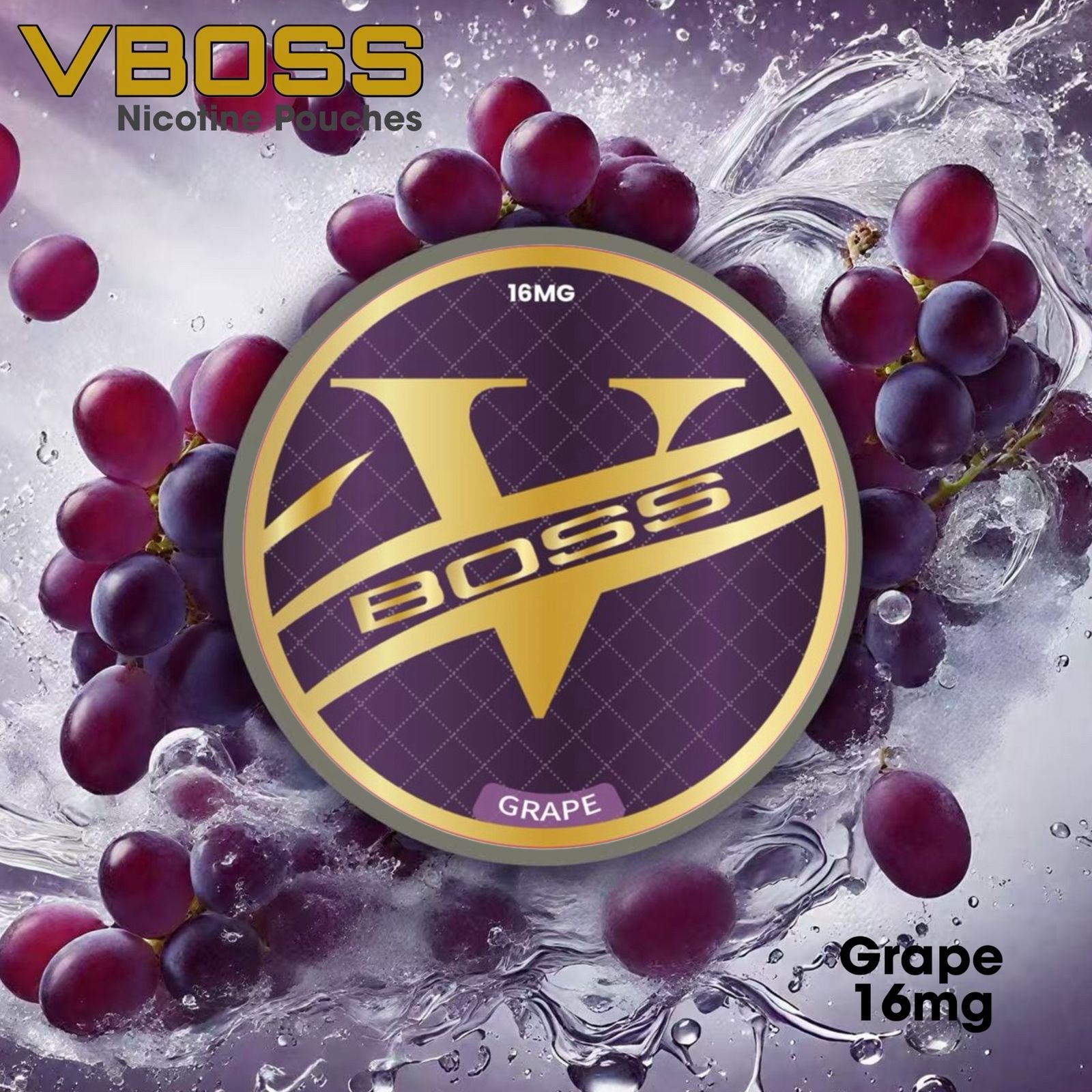 VBoss Nicotine Pouches – Grape 16mg (Dubai, UAE)