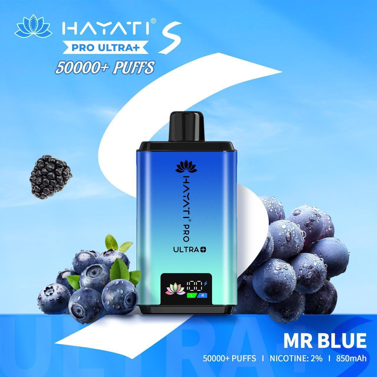 Hayati Pro Ultra+ S 50000 Puffs Disposable Vape – Mr Blue